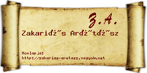 Zakariás Arétász névjegykártya